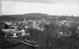 Oriskany Falls NY Birds Eye View RPPC Real Photo Postcard