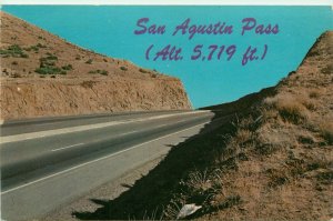 San Agustin Pass Skirts The Organ Mountains Alamogordo New Mexico Vtg Postcard