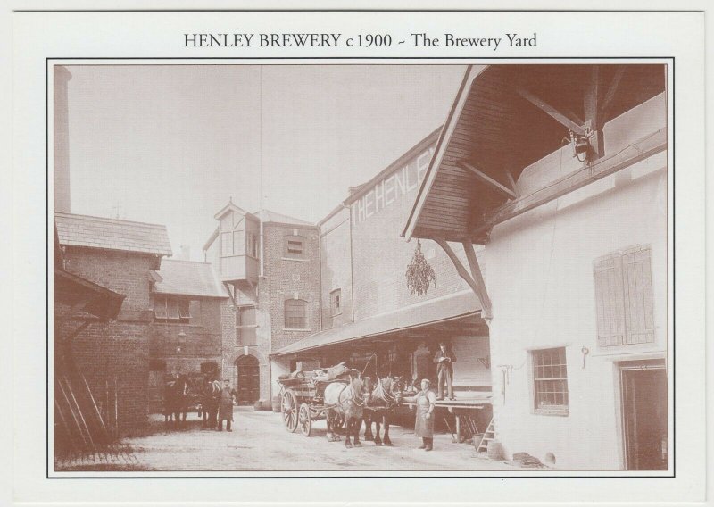 Oxfordshire; Henley Brewery, c 1900, The Brewery Yard Repro PPC Unused