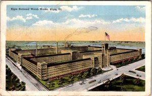 Postcard BUILDING SCENE Elgin Illinois IL AM0922