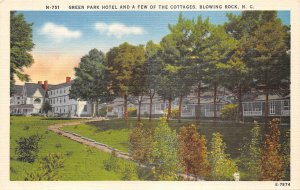 Blowing Rock North Carolina~Green Park Hotel & Cottages~People on Lawn~1940s Pc