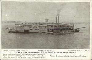 Upper Mississippi River Improvement Assoc Steamboat Series STEAMER QUINCY PC