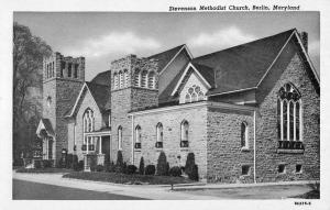 Berlin Maryland Stevenson Methodist Church Antique Postcard K98967