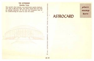 Postcard STADIUM SCENE Houston Texas TX AU2233