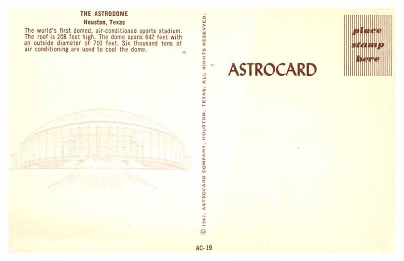 Postcard STADIUM SCENE Houston Texas TX AU2233