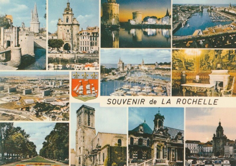 SOUVENIR DE LA ROCHELLE, France - Vintage POSTCARD