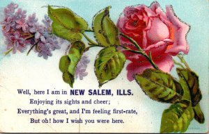 Illinois New Salem Well Here I Am With Beautiful Rose