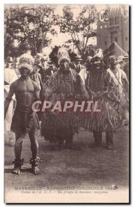 Old Postcard Marseilles Colonial Exhibition in 1922 Palace of the AOF A group...