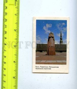 188579 USSR LATVIA RIGA monument Old CALENDAR 1990 year