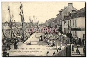 Postcard Old Port In Bessin Quay Felix Faure