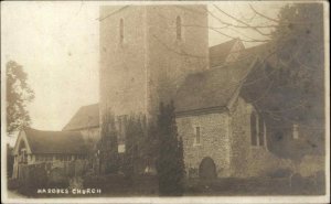 Hardres Kent Church and Cemetery Real Photo Vintage Postcard
