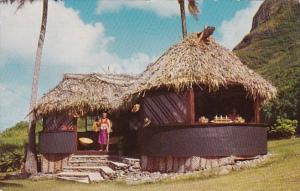 Hawaii Chief Solatoa From Samoa Before His Palm Thatched Hut 1957