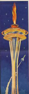 Seattle Worlds Fair postcard book - 21 inch Space Needle