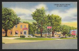 Cross Roads Motel De Witt Iowa Unused c1952