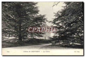 Old Postcard Cheverny Les Cedres