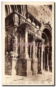 Saint Gilles - Grand Portal & # 39Eglise - Old Postcard