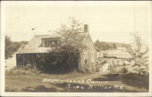 Cape Rosier ME Hiram Blanc's Camps c1940 Real Photo Postcard