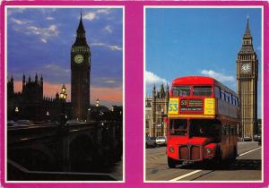 B86952 double decker bus london big ben uk