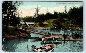 At the Gorge VICTORIA B.C. CANADA 1913 Postcard
