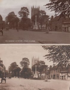 St Albans War Memorial Saint Peters Church 2x Vintage incl RPC Postcard s