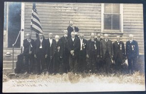 Mint USA Real Picture Postcard Civil War GAR Veterans Anadilla NY 1911