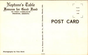 Postcard Neptune's Table Restaurant 702 West Camelback in Phoenix, Arizona