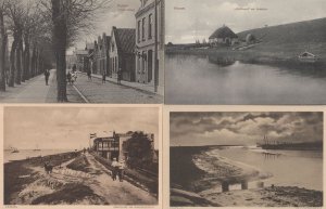 Husum Erichsenweg Erholung Seedeich River Storms 4x German Postcard s