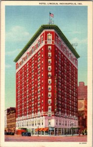 Postcard HOTEL LINCOLN, Indianapolis Indiana KF8