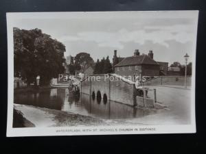 Hertfordshire ST ALBANS St. Michaels Street OLD WATERSLASH - Old RP Postcard