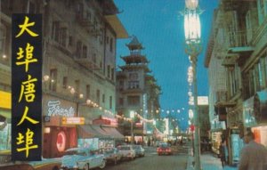 California San Francisco Chinatown California and Grant Avenue At Night