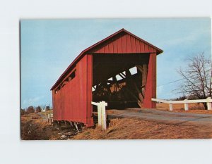 Postcard Illinois Covered Bridge USA North America