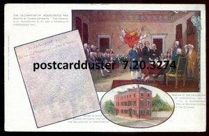 h4048 - USA PATRIOTIC Postcard 1906 Declaration of Independence