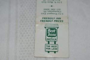 Best Inns of America East Peoria Illinois 20 Strike Matchbook Cover