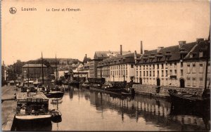 Belgium Leuven Louvain Le Canal et l'Entrepot Vintage Postcard  09.73