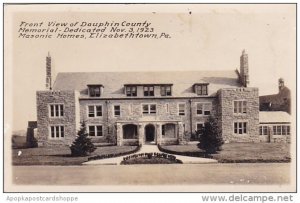 Front View Of Dauphin County Memorial Dedicated Nov 3 1923 Masonic Homes Eliz...