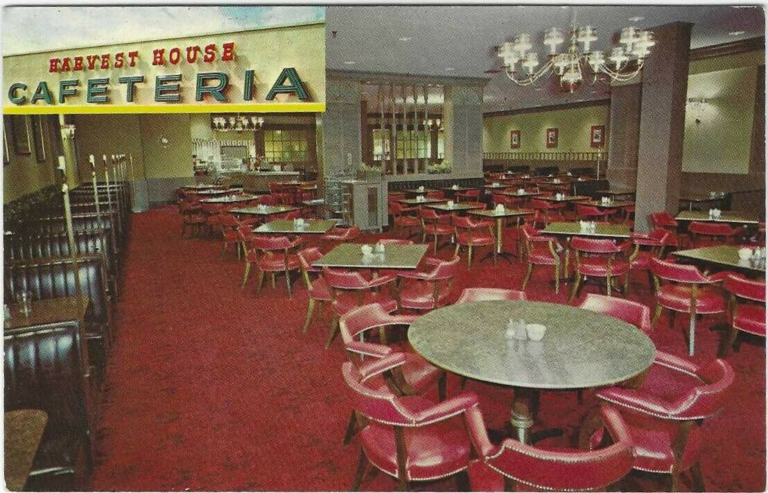 Vintage postcard, The Harvest House Cafeterias, Woolworths, standard