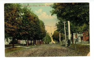 MI - Hudson. West Main Street circa 1909