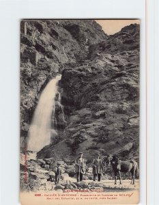 Postcard Passerelle Et Cascade De Moles, Vallée d'Andorre, Andorra