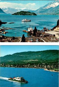 2~4X6 Postcards West Vancouver, BC Canada  HORSESHOE BAY FERRY TERMINAL & BOATS