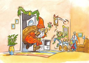 Lot196 m jansson artist signed postcard christmas santa claus greetings sweden
