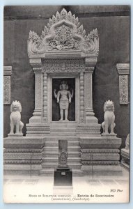 Musee de Sculpture Comparee Entree de Sanctuare Cambodge CAMBODIA Postcard