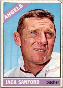 1966 Topps Baseball Card Jack Sanford California Angels sk1955