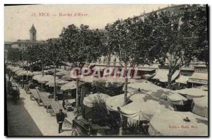 Postcard Old Nice Marche d & # 39Hiver