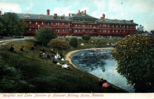 Kansas - Hospital & Lake Jeanette, National Military Home - in 1907