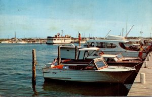 New York Long Island Fire Island National Seashore Boats At Dock