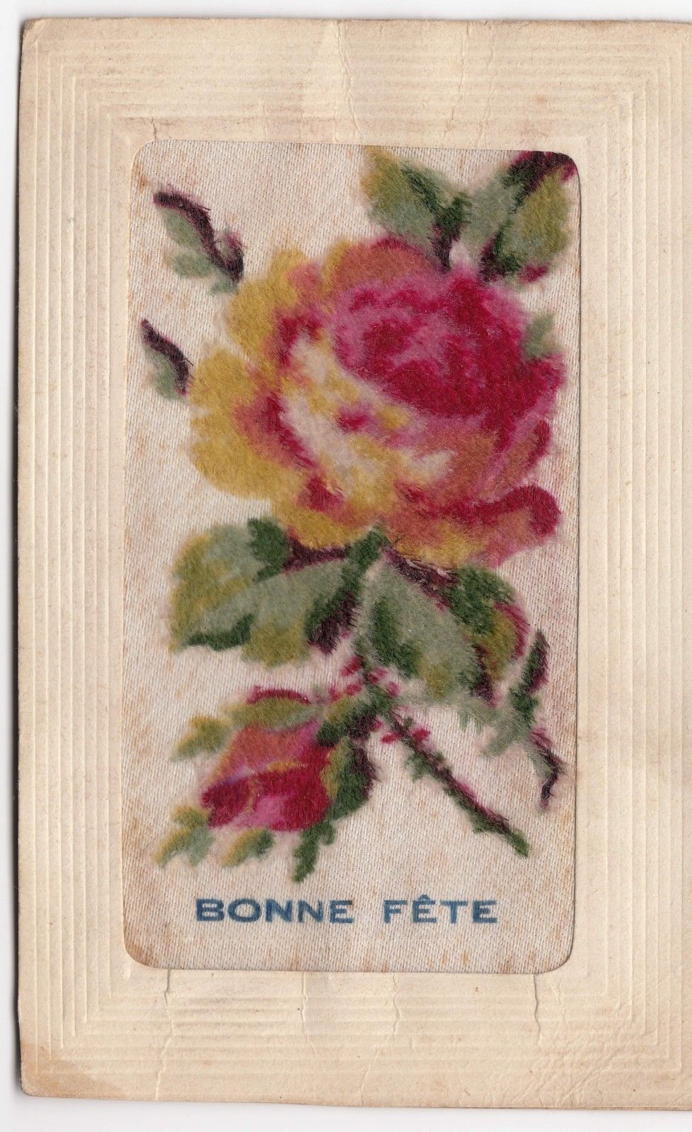 WW1 Embroidered Silk Postcard of a British Royal Marine Officer