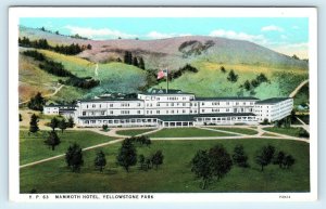 YELLOWSTONE NATIONAL PARK, WY ~ MAMMOTH HOTEL  c1930s   Postcard