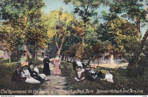 Between WABASH And PERU, Indiana, 1900-1910s; The Sycamores On The Banks Of...