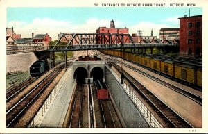 Michigan Detroit Entrance To Detroit River Tunnel Curteich