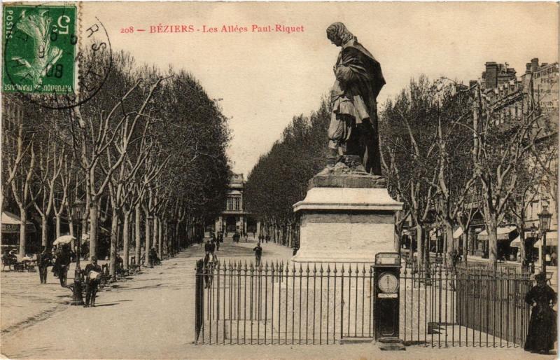 CPA Beziers-Les Allees Paul Riquet (255549)